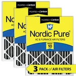 Nordic Pure 15X20X2 Furnace Air Filters Merv 10 Pleated Plus Carbon 3 Pack. Fixed Price $48.99.