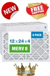 Aaf Flanders 12X24X4 Merv Pleated Air Filter Furnace Mpr 800 Fpr 5 6 Pack. Fixed Price $44.99.