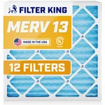 Filter King 16X20X1 Air 12-PACK Merv 13 Actual Size 15.5 19.5 .75". Fixed Price $110.28.