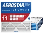 Aerostar 21X21X1 Merv 11 Air Filter, 6 Count, Actual Size 20.88 0.7.... Fixed Price $31.94.