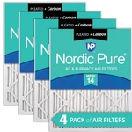 24X24X1 (23 3/8X23 3/8) Pleated Air Filters Merv 14 Plus Carbon Pack. Fixed Price $89.99.