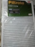Filtrete 3M Air Clean Living Basic Dust Filter Mpr 600 20X30X1 White - Pack. Fixed Price $15.00.
