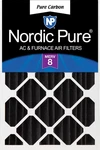 16X20X4 (3 5/8) Pure Carbon Pleated Odor Reduction Merv Furnace Filter Pack. Fixed Price $42.99.