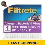 Filtrete 16X16X1 Mpr 1500 Hvac Air Filter - Merv 12. Fixed Price $43.99.