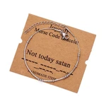 Not Today Satan Morse Code Bracelets For Best Friendship Coworker Bff Fun. Fixed Price $29.34.
