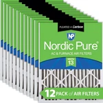 Nordic Pure 14X24X2 Pleated Air Filters Merv 13 Plus Carbon 12 Pack. Fixed Price $229.99.