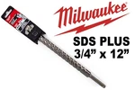 Milwaukee 48-20-8215 3/4" X 12" 4-CUTTER Sds Carbide Drill Concrete W/rebar New. Fixed Price $24.00.