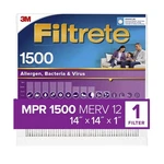3M UP11-4 Filtrete 12 Merv Pleated Air Filter 14 H X W In. (pack Of 4). Fixed Price $82.82.