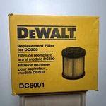 Dewalt Replacement Filter For DC500 New Sealed. Fixed Price $34.99.