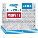 Aerostar 16X20X1 Merv 11 Pleated Air Filter, Furnace 4 Pack (a.... Fixed Price $45.42.