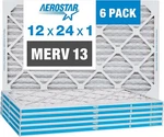 Aerostar 12X24X1 Merv 13 Pleated Air Filter, Furnace 6 Pack,. Fixed Price $71.22.