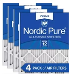 Nordic Pure - 12X20X1 Pleated Air Filters Four (4) Pack Open Box Merv. Fixed Price $38.00.