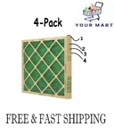 (4 Pack) Flanders Filters, 16" X 20" 1" Precisionaire Nested Glass, Green. Fixed Price $16.88.