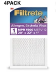 4 Pack Filtrete 20X22X1 Hvac Furnace Air Filter, Mpr 1500 Merv 12, Allergen. Fixed Price $65.85.