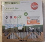 Rheem Indoor Air FILTERS,12X12X1, High Performance, 3PACK. Fixed Price $25.97.