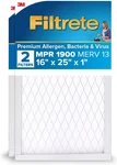 Filtrete 16X25X1 Furnace Air Filter, Merv 13, Mpr 1900, Premium Allergen, Bac. Fixed Price $50.99.
