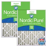 Nordic Pure 16X24X4 Actual Size 15 3/8 23 5/8 Pleated Merv 13 Air. Fixed Price $96.53.