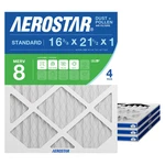 Aerostar 16.375X21.5X1 Merv 8 Air Filter, 4 Count, Actual Size Pack, White. Fixed Price $56.81.