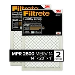 Filtrete 2X25X1 Furnace Air Filter Mpr 28 Merv 13, Healthy Living Ultrafine Part. Fixed Price $64.24.