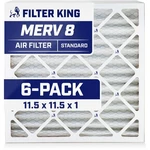 Filter King 11.5X11.5X1 Air 6-PACK Merv 8 Actual Size .75". Fixed Price $48.84.