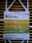 Filterbuy Merv 11 Gold Pleated Hvac Furnace Air Filters, 20X20X5, 2-PACK. Fixed Price $39.99.
