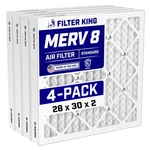 Filter King 28X30X2 Air 4-PACK Merv Actual Size 27.5 29.5 1.75". Fixed Price $79.76.