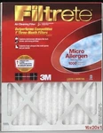 20X20X1, Filtrete Micro Allergen Air Filter, Merv 11, By 3M. Fixed Price $143.15.