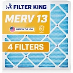 Filter King 24X24X1 Air 4-PACK Merv 13 Actual Size 23.75 .75". Fixed Price $69.80.