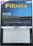 3M 2500 Series Filtrete Pack Of 1" Filter, 14 X 20 Allergen And Ultrafine. Fixed Price $46.00.