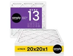 Simply 20 In. X Merv 13 Fpr 10 Pleated Furnace Air Filter 6-PACK. Fixed Price $40.00.
