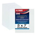 Blank Cotton Canvas Panels 5"X7" 12 Pack Mounted Art Boards Paint Supplies Craft. Fixed Price $11.99.