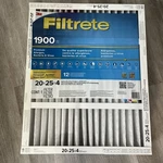 3M Filtrete Mpr 1900 4-INCH Allergen, Bacteria And Virus Air Filter: 20X25X4. Fixed Price $49.95.