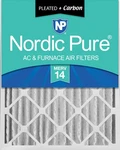 Nordic Pure 20X24X4 (3 5/8) Pleated Air Filters Merv 14 Plus Carbon Pack. Fixed Price $55.99.