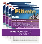 3M Filtrete 20X30X1 Air Filter Merv 12 Hvac Furnace Replacement - 4PK. Fixed Price $30.00.