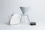 Hario V60 Ceramic Pour Over Coffee Set 02 White Dripper Server Filters. Fixed Price $39.99.