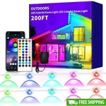200FT Rgb Waterproof Outdoor Eave Lights Custom Colors Control Easy Install IP67. Fixed Price $69.07.