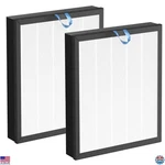 2 Pack Hepa For Smart Wifi Air Purifier, Activated Carbon Pre-filter. Fixed Price $41.16.