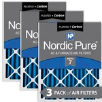 Nordic Pure 18X25X2 Pleated Air Filters Merv 7 Plus Carbon 3 Pack. Fixed Price $53.99.