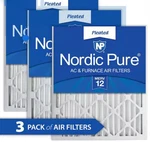 Nordic Pure 25 In. X Allergen Pleated Furnace Air FILTER(3-PACK). Fixed Price $41.25.