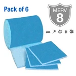 Customized Blue / White Merv 8 Polyester Air Filter Pads Tackified Choose Size. Fixed Price $16.99.