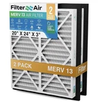 Pack 20X24X3 Merv 13 Pleated Air Filters Replacement Compatible Zephyr Vgf. Fixed Price $38.99.