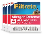 Filtrete 20X20X1 Hvac Furnace Air Filter, Mpr 1000 Merv 11, 4-PACK. Fixed Price $26.00.