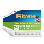 Filtrete Furnace Air Filter, Mpr 700, Merv 8, Tough On Pollen, Easy 20X20X1. Fixed Price $101.24.