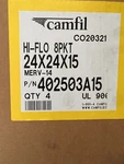 Camfil Pack Hi-flo MERV-14 8 Pocket Filter 24X24X15 402503A15. Fixed Price $180.00.