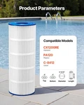 New Pool Filter Cartridge, 120 Sq. Ft Spa Hot Tub Replacement. Fixed Price $83.84.