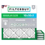 Breathe Cleaner Air - 10X10X1 Merv 8 Furnace Filters 4 Pack. Fixed Price $51.99.