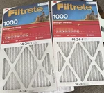 Filtrete 1000 Allergen Defense Air Filter 14X24X1 Furnace Lot Of. Fixed Price $22.00.