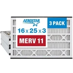 Aerostar 16X25X3 Merv 11 - Count Pleated Hvac, Furnace Air Conditioner. Fixed Price $103.22.