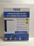 Veva Advanced Premium Hepa & 6 Carbon Pre-filters Size 21. Fixed Price $30.00.