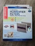 New 2 Pack Sunbeam Universal Humidifier Filters Triple Layer Protection. Fixed Price $12.00.